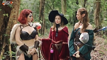 Red-Haired Diana Rider And Arinafox In A Hot Role Play Game
