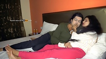 Passionate Couple Engages In Romantic Sex While Smoking