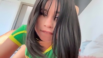 My Sultry Brazilian Stepsister Eagerly Receives My Ejaculation On Her Face